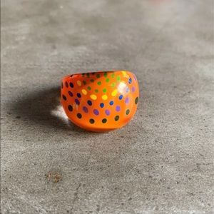 Orange Lucite Ring